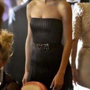 BCBG Maxazria Eliot Navy Blue Fringe Mini Dress